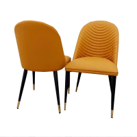 Alba Leather Dining Chair – Modern Elegance with a Sculpted Finish