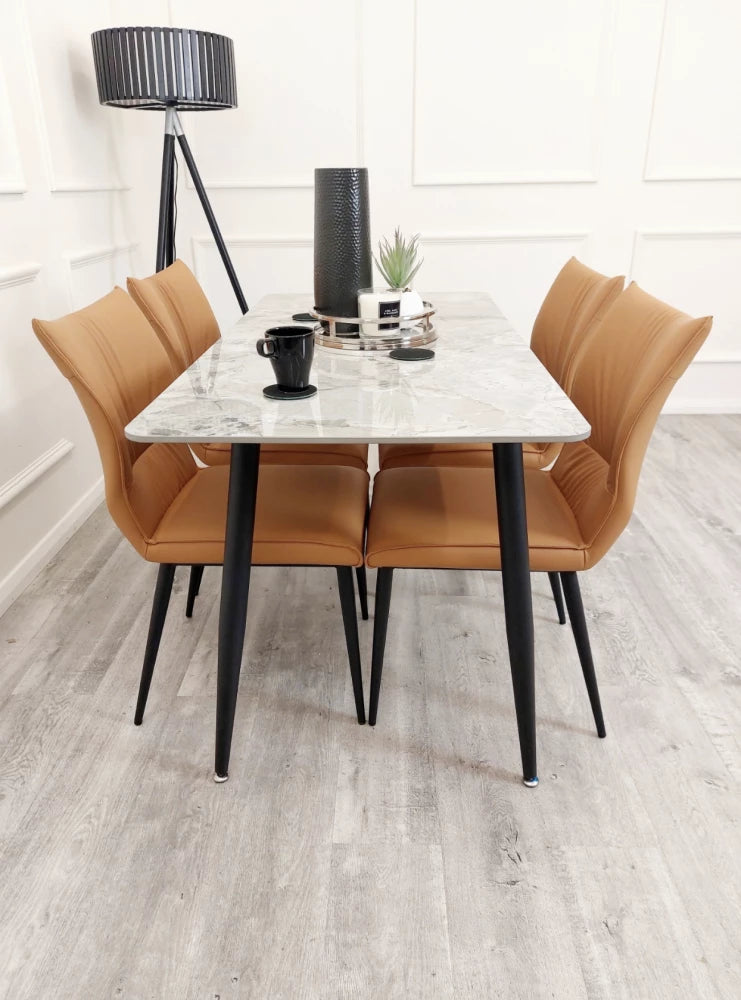 Flora Leather Dining Chair