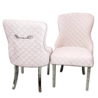 Kate Velvet Dining Chair – Blush Pink Edition