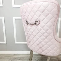 Kate Velvet Dining Chair – Blush Pink Edition