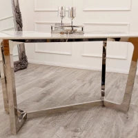 Savoy 1.6 Chrome Dining Table – Sleek Sophistication with a Modern Edge