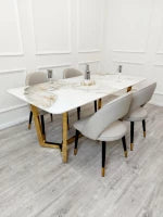 Savoy Gold Dining Table – Bold Elegance Meets Modern Luxury