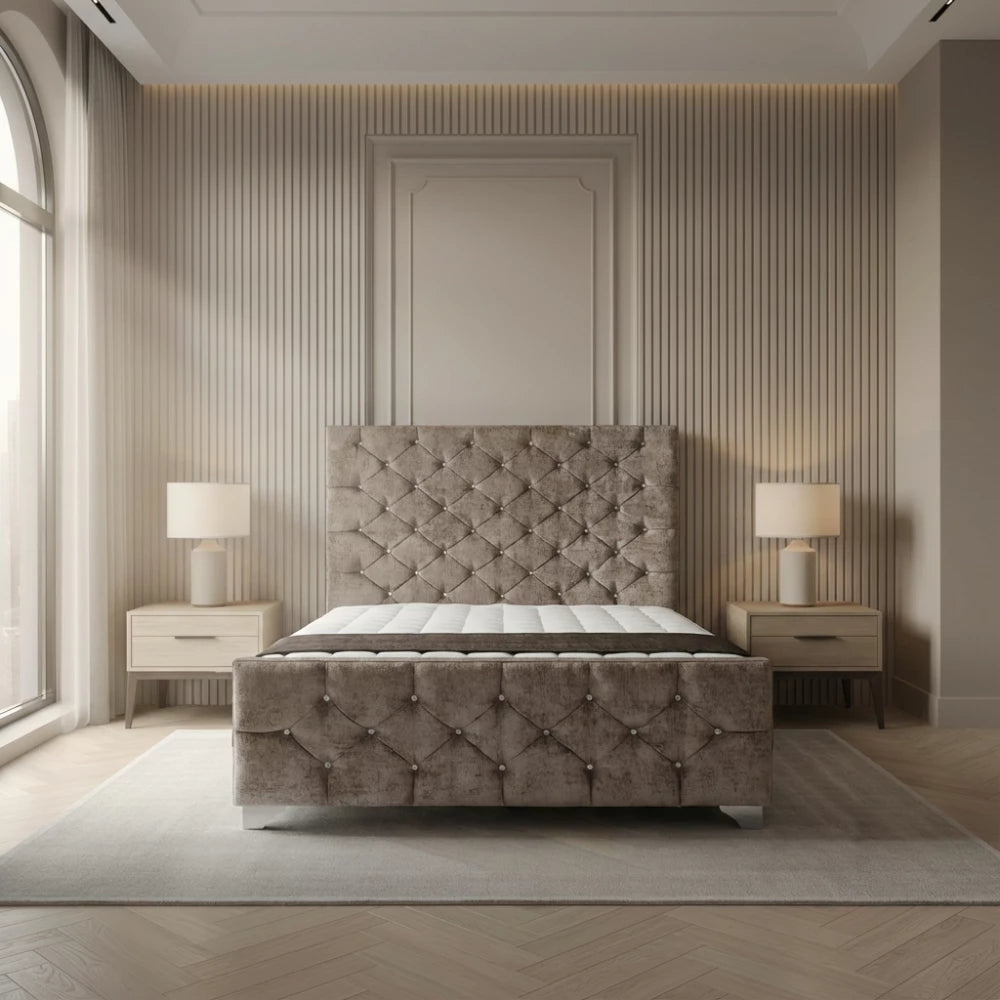 The Aldridge Fabric Frame Bed