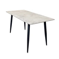 Valencia 1.4m Black Dining Table – Compact Scandi Style with Sintered Stone Elegance