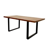 Willow Grove 1.8 Dining Table – Light Wood Elegance with Matte Black Legs